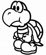 Koopa Coloring Pages Mario Paper Getcolorings Color sketch template