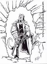 Coloring Pages Hellboy 675px 56kb Getcolorings sketch template