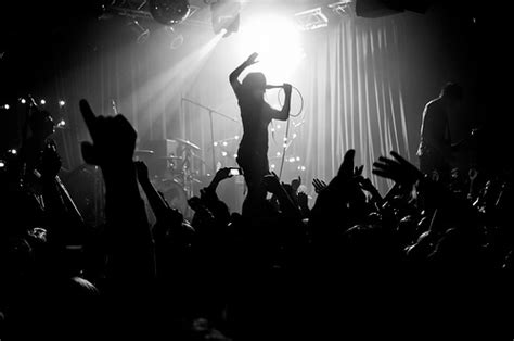 Atmosphere Band Black And White Concert Crazy Crowd