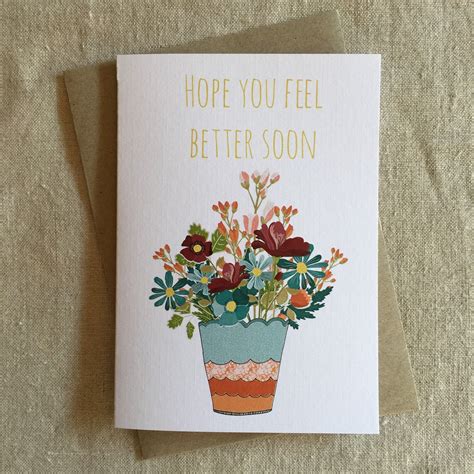 hope you feel better soon card pink paddock store