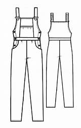 Overalls Drawing Workwear Pattern Lekala Overall Technical Sewing Drawings Paintingvalley Jumpsuits Measure Women sketch template