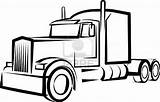 Peterbilt Drawing Getdrawings Truck sketch template