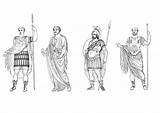 Ancient Coloring Rome Clothes Pages Figures Different Roman Colouring Netart Trending Days Last sketch template