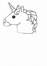 Coloring Emoji Unicorn Template sketch template