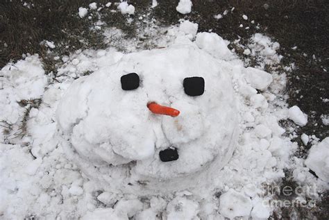 melting snowman photograph  grace grogan fine art america