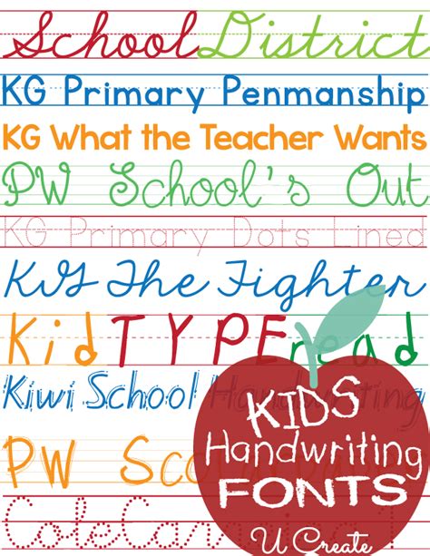 favorite free fonts kids handwriting u create