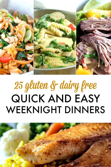 quick  easy weeknight dinners gluten  dairy  eat  drink