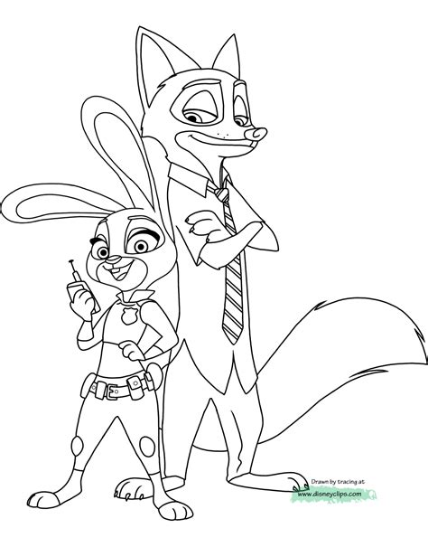 zootopia coloring page coloring home