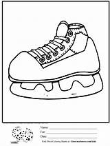 Hockey Skate Drawing Getdrawings Coloring Ice sketch template