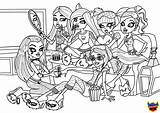 Monster High Coloring Pages Kids Simple Children Color sketch template