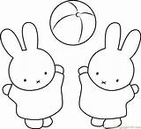 Miffy Coloring Nina Ball Play Pages Coloringpages101 sketch template