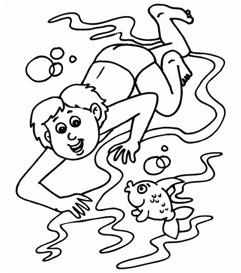 swimming coloring pages  kids coloring home