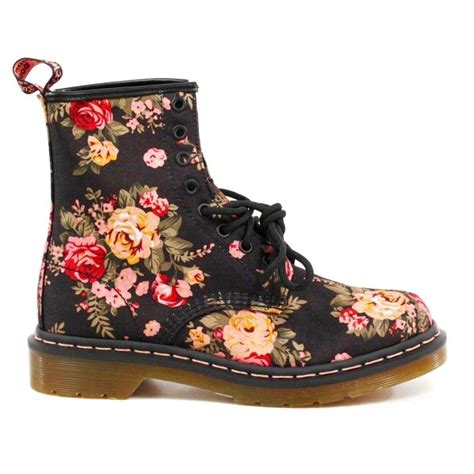 flower drmartens combat boots boots dr martens boots