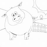 Pig Fat Coloring Pages Template Animal sketch template