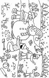 Christmas Coloring Pages Color Kids Winter Weihnachten Book Malvorlagen Print Printable Boyama Celebrations Gif Scene Snowman Mandala Merry Snow Building sketch template