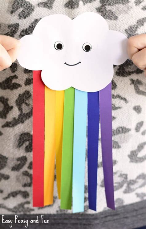 cute paper rainbow kid craft easy peasy  fun