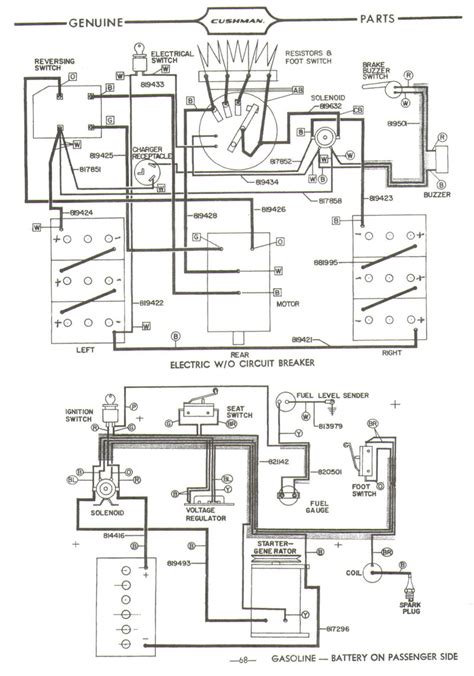 cushman titan  volt wiring diagram wiring diagram