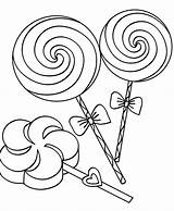 Lollipop Drawing Coloring Candy Getdrawings sketch template