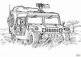 Hummer Colouring sketch template