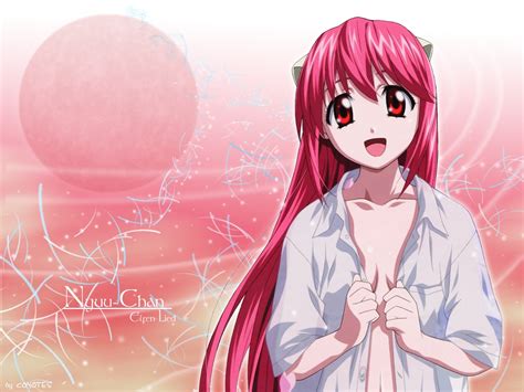 Breasts Cherry Blossoms Cleavage Elfen Lied Flowers Horns Long Hair