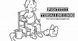 Potty Training Coloring Book sketch template