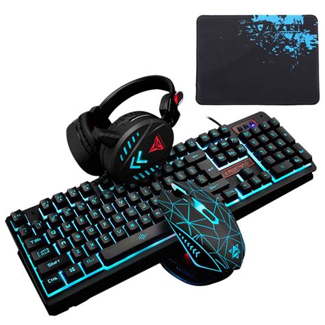 gaming keyboard  mouse combo  headset  rgb backlit  colors keyboard  button dpi