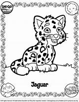 Coloring Pages Diego Jaguar Go Baby Kids Printable Sheet Color Print Dora Animals Cute Fun Coloriage Sheets Tiger Kleurplaat Printables sketch template