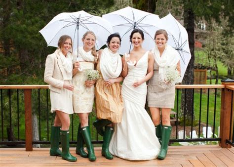 wellies for the bridesmaids fall wedding ideas popsugar love and sex