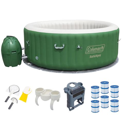coleman  person inflatable hot tub  center  filters cleaning set walmartcom