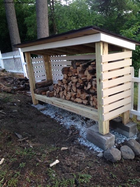 diy firewood shed  garden plans   build