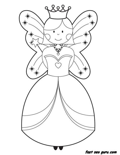 printable cute fairy coloring pages  girls
