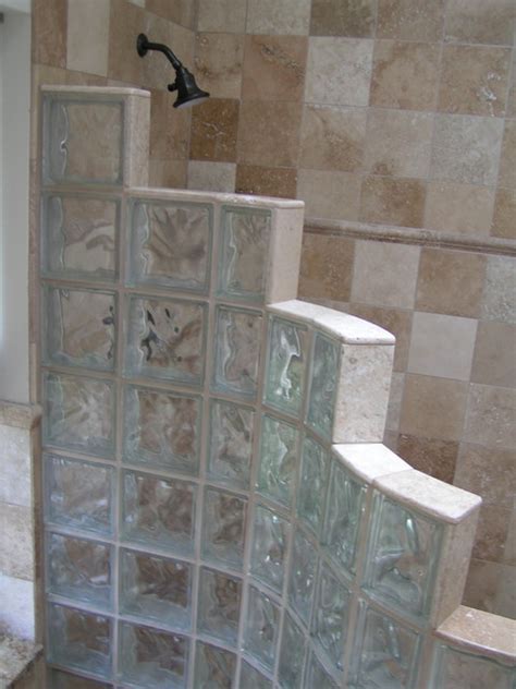 master bath glass block