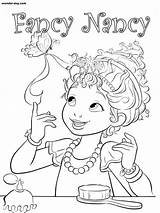 Nancy Fancy Coloring Pages Girls Wonder sketch template