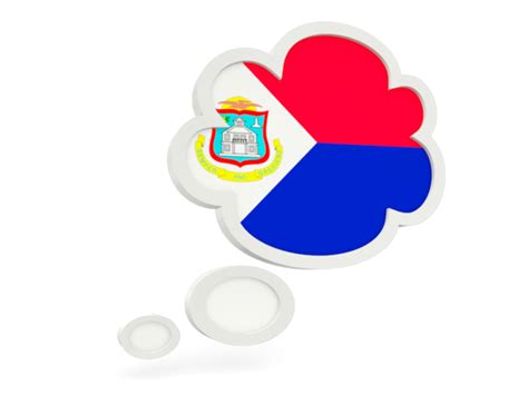 bubble icon illustration  flag  sint maarten