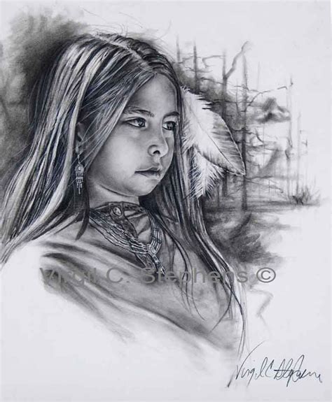 American Indian Women Drawings Native American Little Indian Girl