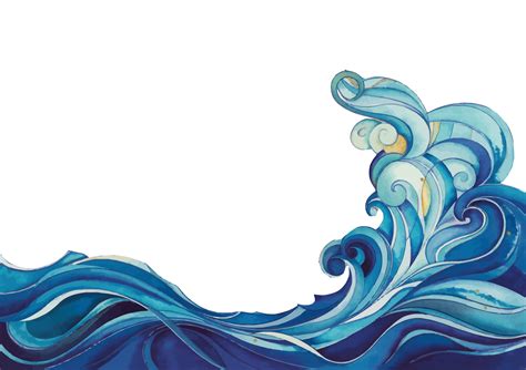 wave vector png blue   kpng