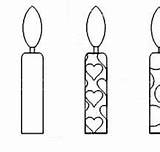 Candle Birthday Coloring Pages Netart sketch template