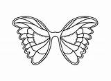 Butterfly Mask Template Coloring Printable Popular sketch template