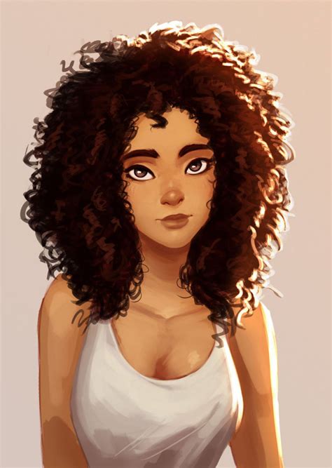 image result for curly hair digital drawing arte de cabello natural