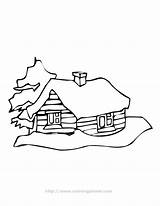 Coloring Pages Log Cabin Cabins Colouring Winter Coloringhome House Woodworking Woods Sheets Adult Line Burning Drawings Comments Drawing Christmas Template sketch template