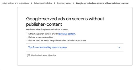 google served ads  screens  publisher content xf addons