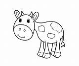 Coloring Cow Kidocoloringpages sketch template