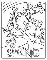 Coloring Spring Pages Printable Kids Sheets Easter Flowers Colouring Sweet Print Tree Thanksgiving Flower Activity First Cartoon Adults Preschoolers Via sketch template