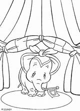 Dumbo Coloring Pages Ears Knotted Printable sketch template