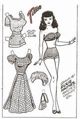 Dolls Paper Tillie Toiler Strip 1950 Papercraft Comic Mostly Printable Ic Comics Mostlypaperdolls Doll Adult sketch template