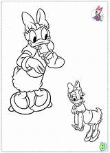 Coloring Dinokids Daisy Duck Close Coloringdisney sketch template