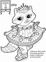 Coloring Pages Ballet Book Ballerina Cat Animal Dancers Doverpublications Dance Dover Publications Sheets Colouring Abc Crafts Tutu Babies Letter Sheet sketch template