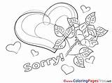 Coloring Pages Apology Sorry Sheet Colouring Template Sketch Cards sketch template