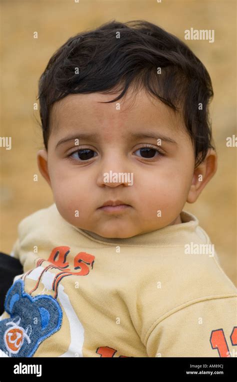 portrait   pretty arabic baby boy stock photo alamy