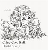 Kuik Ching Chou Stamps Digital Newsflash Store Etsy Coloring sketch template